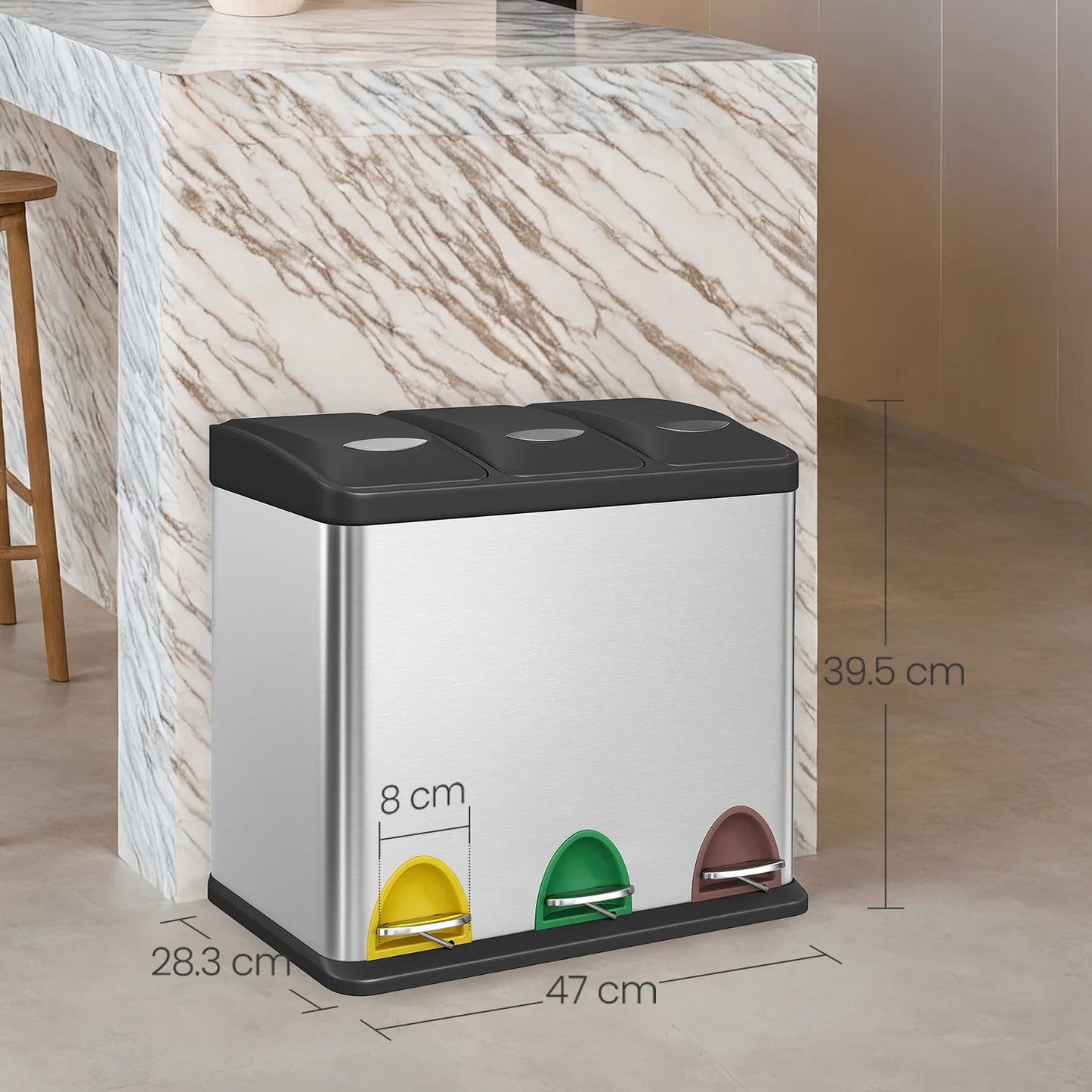 Basurero Dual Inox - Edición Grand Office