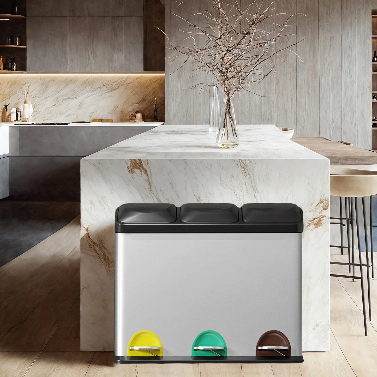 Basurero Dual Inox - Edición Grand Office