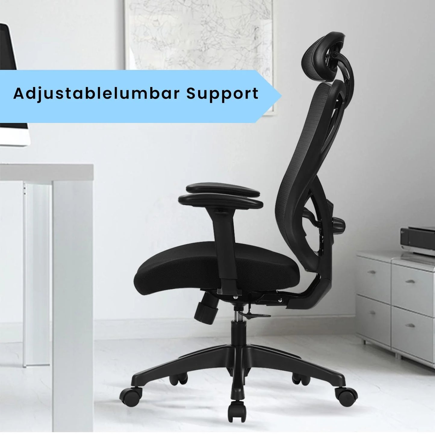 Silla de Oficina Ergonómica Executive - Soporte Lumbar 3D (Garantía 2 años)