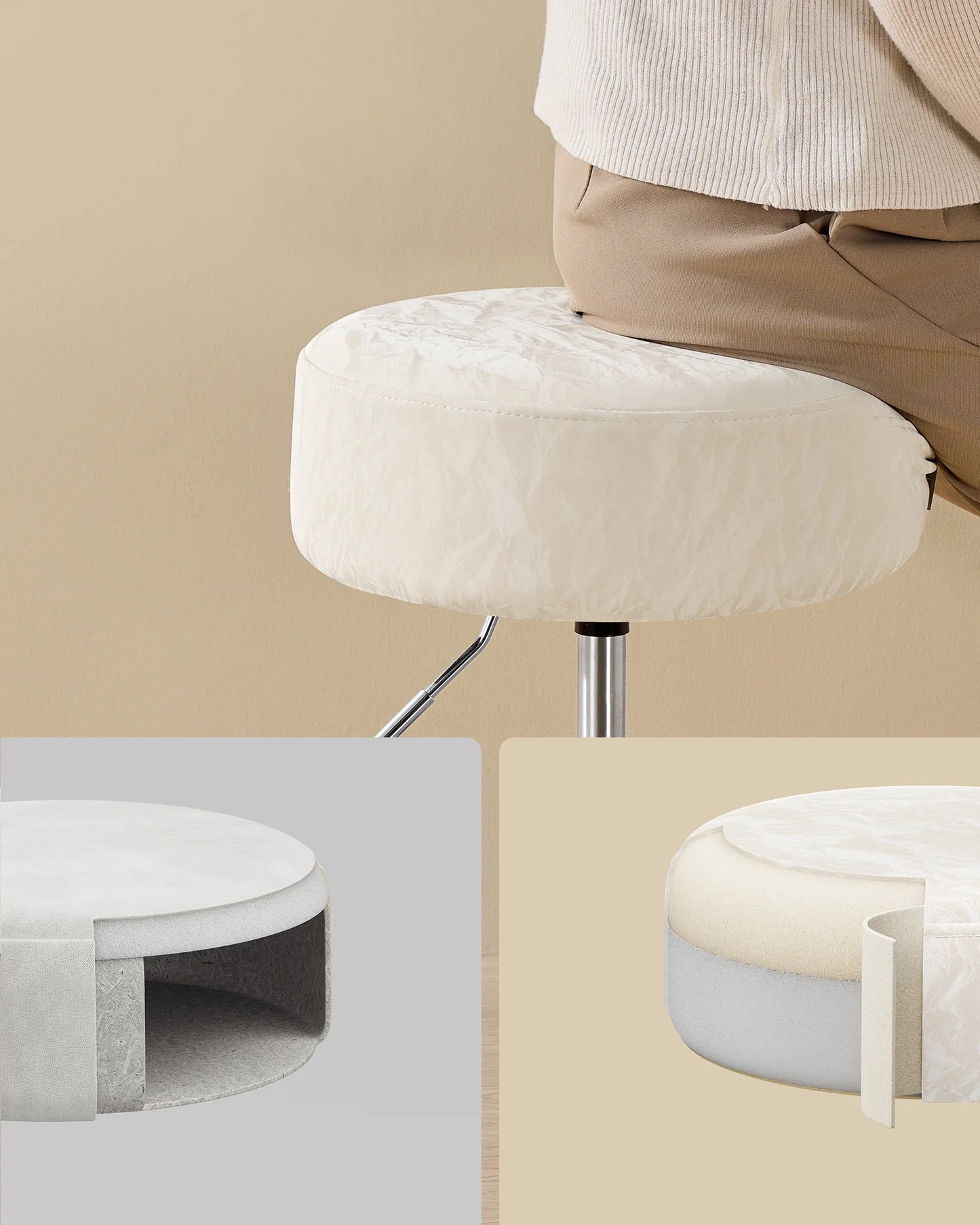 Set de 2 Taburetes Industriales Loft - Asiento de Madera y Acero